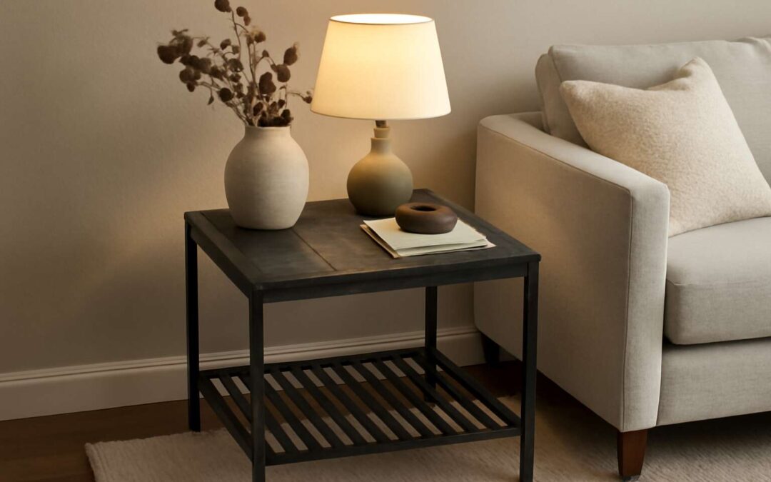 Elevate Your Space with Stylish Slate Tile Top End Tables for a Modern Touch