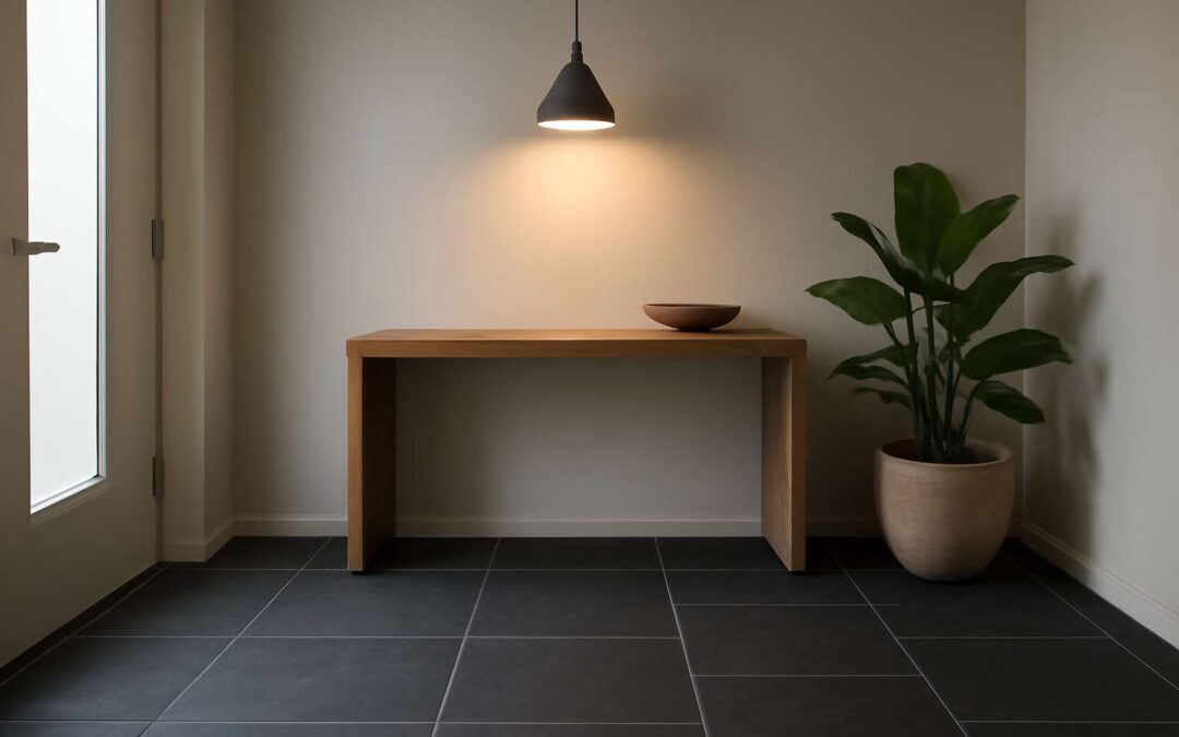 Elevate your foyer with a slate tile entryway that blends timeless style and durability